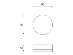 Twist 1 - Mesa de centro (90 x 90 x 32h) em MDF Branco