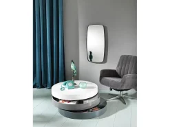 Twist 1 - Mesa de centro (90 x 90 x 32h) em MDF Branco