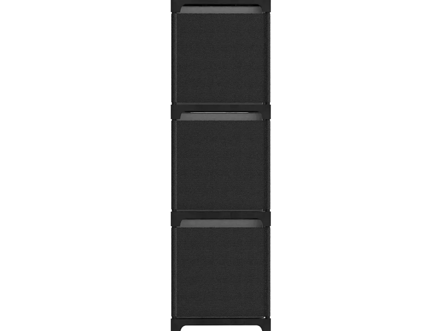 Unid. prateleiras 9 cubos c/ caixas 103x30x107,5cm tecido preto PT346193