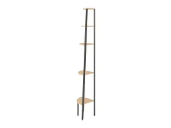 Unidade 5 prat. de canto 45,5x31,5x180 cm castanho-claro/preto PT773860
