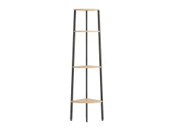 Unidade 4 prat. de canto 45,5x31,5x150 cm castanho-claro/preto PT929240