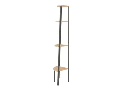 Unidade 4 prat. de canto 45,5x31,5x150 cm castanho-claro/preto PT929240