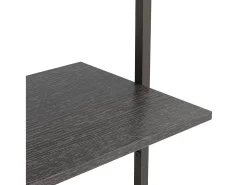 Unidade 4 prateleiras inclinada 64x35x152,5 cm preto