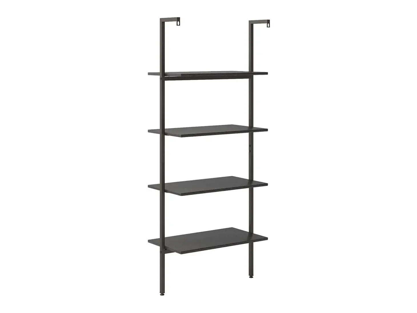 Unidade 4 prateleiras inclinada 64x35x152,5 cm preto
