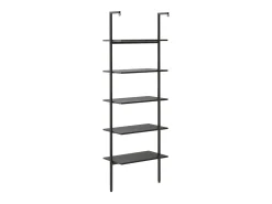 Unidade 5 prateleiras inclinada 64x35x185 cm preto PT683738