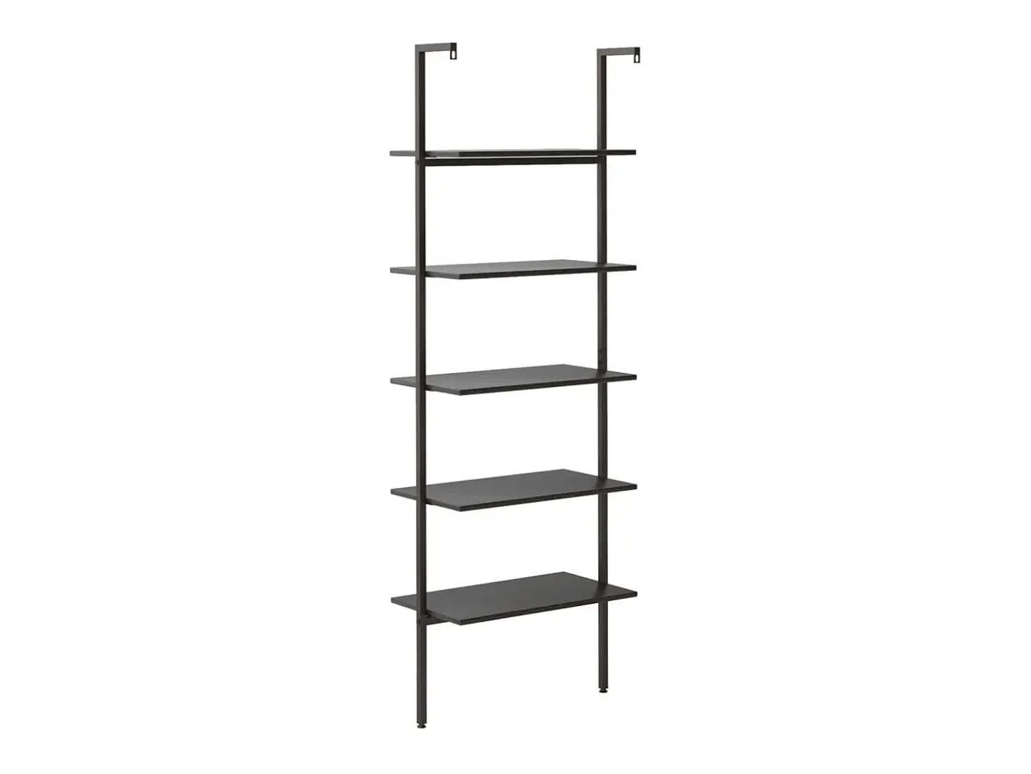 Unidade 5 prateleiras inclinada 64x35x185 cm preto PT683738