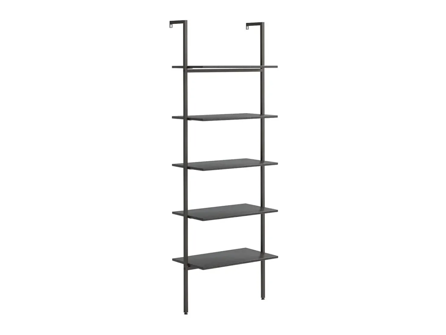 Unidade 5 prateleiras inclinada 64x35x185 cm preto PT683738