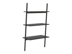 Unidade 3 prateleiras inclinada 64x34x116 cm preto PT537173