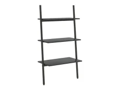 Unidade 3 prateleiras inclinada 64x34x116 cm preto PT537173