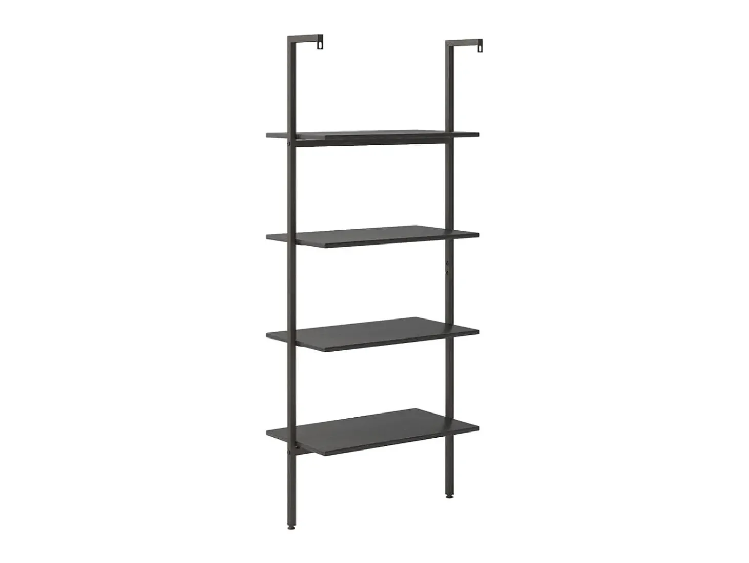 Unidade 4 prateleiras inclinada 64x35x152,5 cm preto PT737887