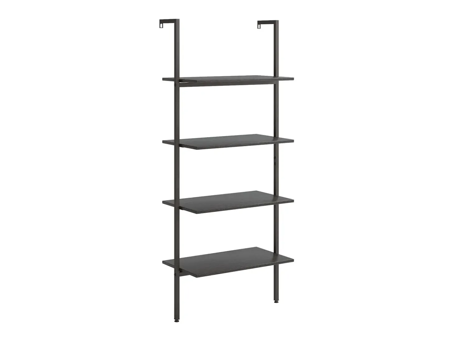 Unidade 4 prateleiras inclinada 64x35x152,5 cm preto PT737887