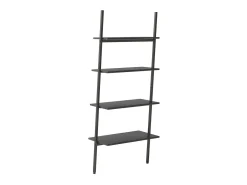 Unidade 4 prateleiras inclinada 64x34x150,5 cm preto PT339723