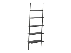Unidade 5 prateleiras inclinada 64x34x185,5 cm preto