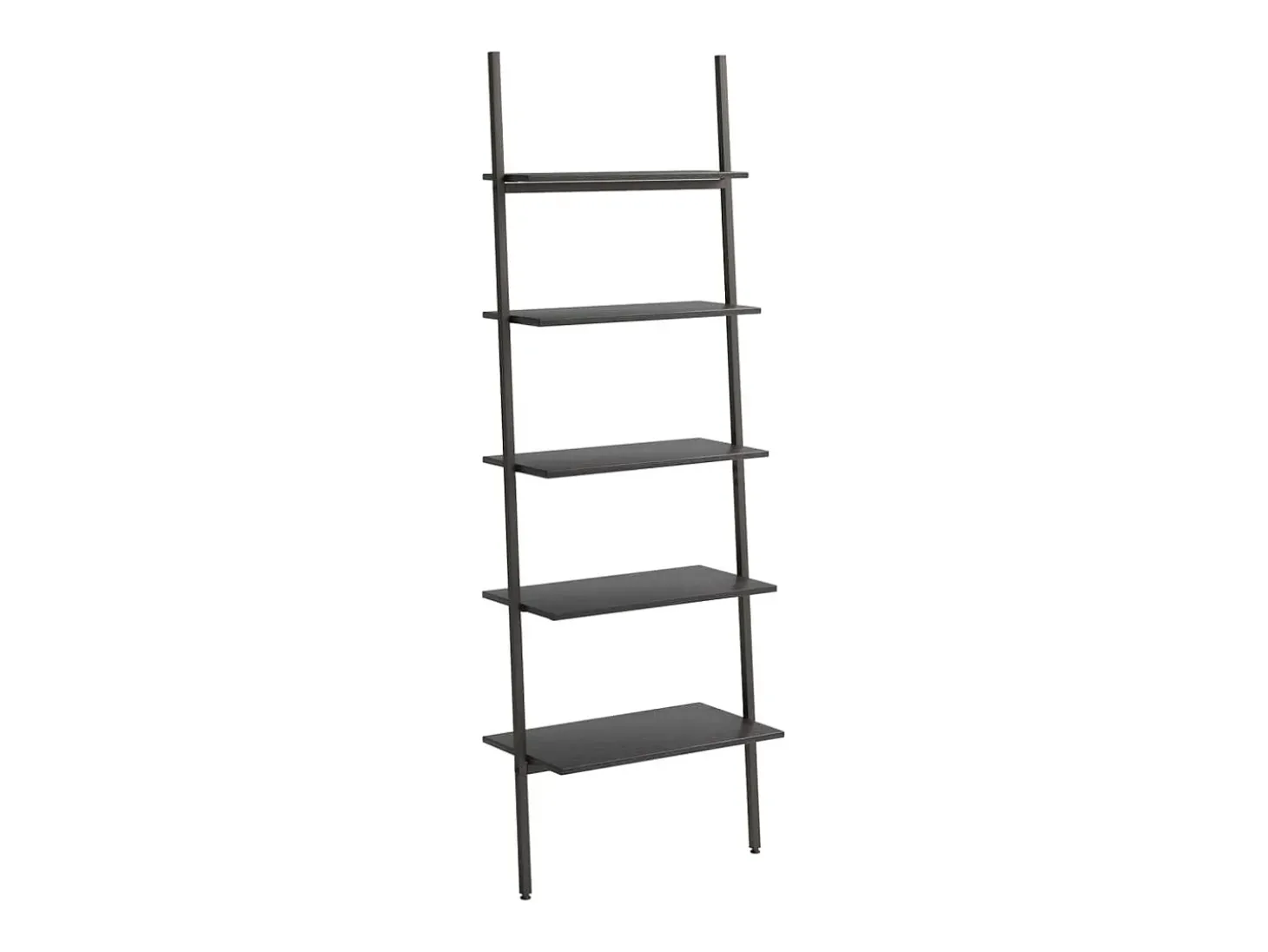 Unidade 5 prateleiras inclinada 64x34x185,5 cm preto