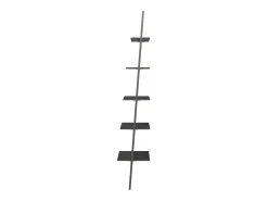 Unidade 5 prateleiras inclinada 64x34x185,5 cm preto