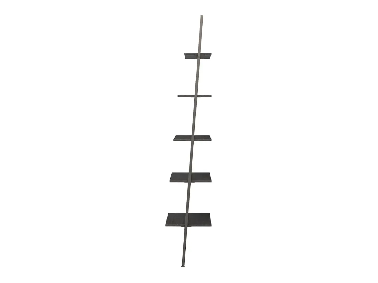 Unidade 5 prateleiras inclinada 64x34x185,5 cm preto