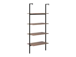 Unidade 4 prateleiras 64x35x152,5 cm castanho-escuro e preto PT124136