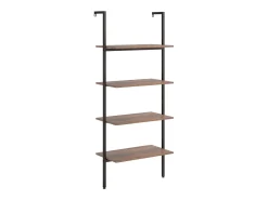 Unidade 4 prateleiras 64x35x152,5 cm castanho-escuro e preto PT124136
