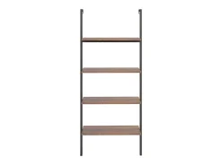 Unidade 4 prateleiras 64x35x152,5 cm castanho-escuro e preto PT124136