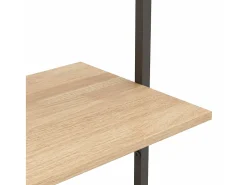 Unidade 4 prateleiras 64x35x152,5 cm castanho-claro e preto