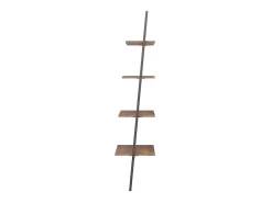 Unidade 4 prateleiras 64x34x150,5 cm castanho-escuro e preto PT455136