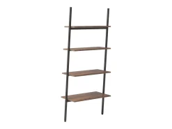 Unidade 4 prateleiras 64x34x150,5 cm castanho-escuro e preto PT455136