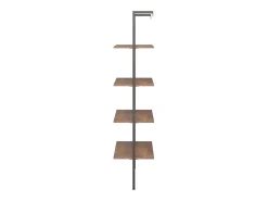 Unidade 4 prateleiras 64x35x152,5 cm castanho-escuro e preto