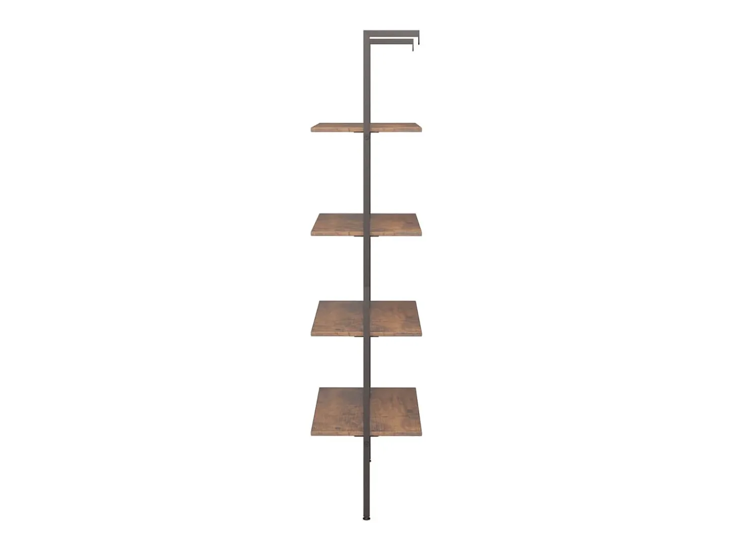Unidade 4 prateleiras 64x35x152,5 cm castanho-escuro e preto
