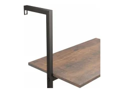 Unidade 4 prateleiras 64x35x152,5 cm castanho-escuro e preto