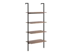 Unidade 4 prateleiras 64x35x152,5 cm castanho-escuro e preto