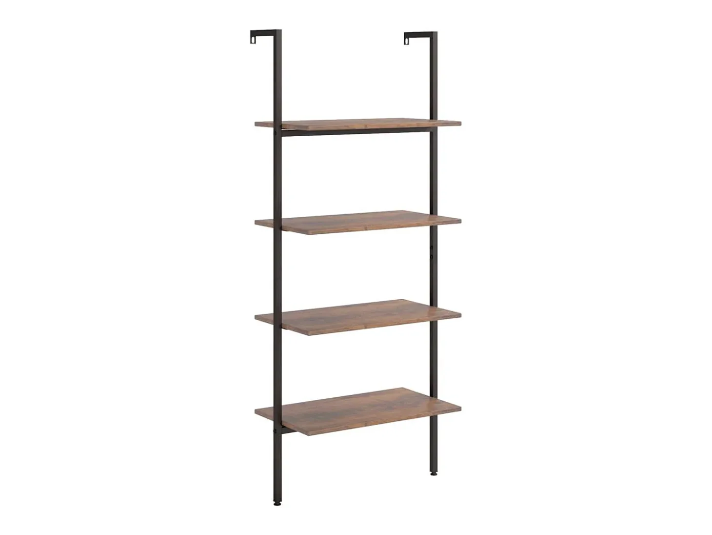Unidade 4 prateleiras 64x35x152,5 cm castanho-escuro e preto