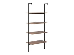 Unidade 4 prateleiras 64x35x152,5 cm castanho-escuro e preto
