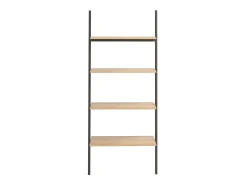 Unidade 4 prateleiras 64x34x150,5 cm castanho-claro e preto PT188366