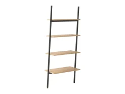 Unidade 4 prateleiras 64x34x150,5 cm castanho-claro e preto PT188366