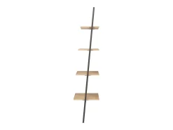 Unidade 4 prateleiras 64x34x150,5 cm castanho-claro e preto PT188366
