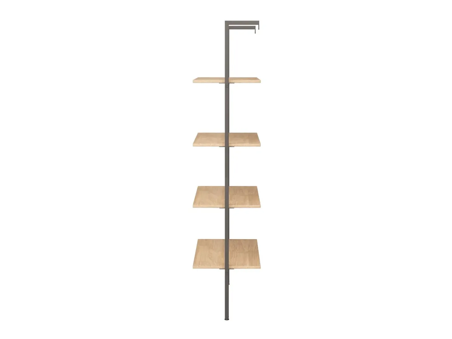 Unidade 4 prateleiras 64x35x152,5 cm castanho-claro e preto PT857698