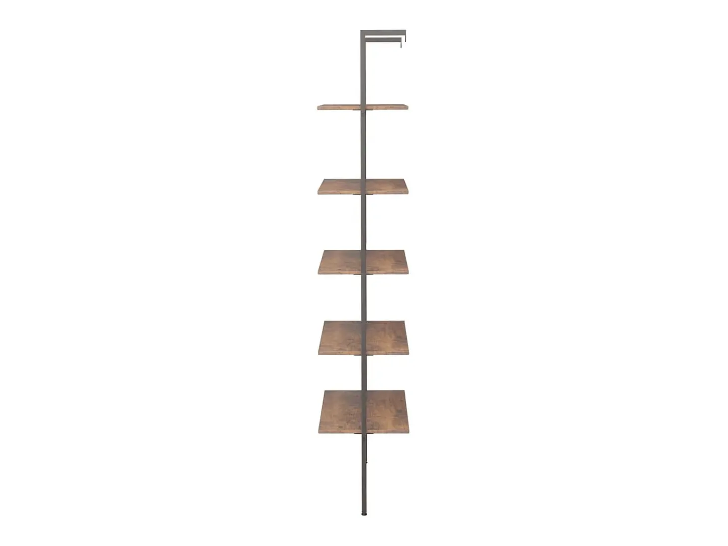 Unidade 5 prateleiras 64x35x185 cm castanho-escuro e preto