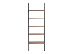 Unidade 5 prateleiras 64x34x185,5 cm castanho-escuro e preto PT246267