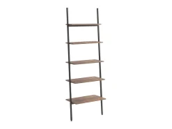 Unidade 5 prateleiras 64x34x185,5 cm castanho-escuro e preto PT246267