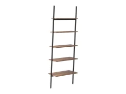 Unidade 5 prateleiras 64x34x185,5 cm castanho-escuro e preto PT246267