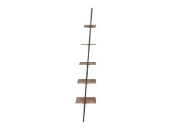 Unidade 5 prateleiras 64x34x185,5 cm castanho-escuro e preto PT246267