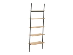 Unidade 5 prateleiras 64x34x185,5 cm castanho-claro e preto PT944139