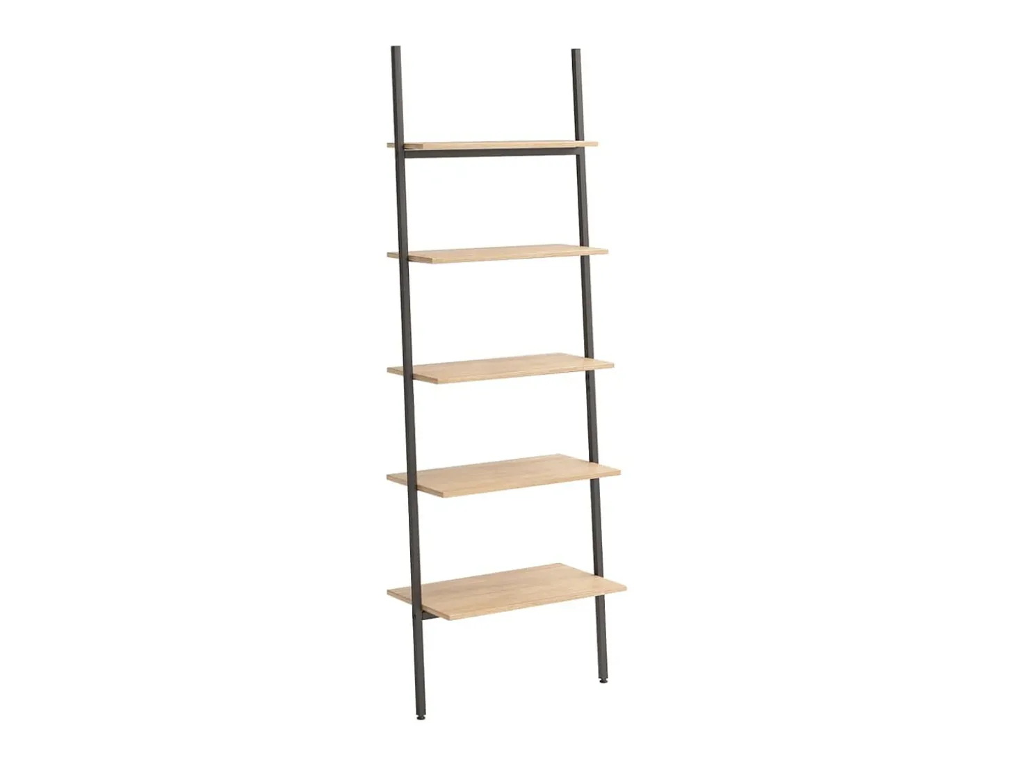 Unidade 5 prateleiras 64x34x185,5 cm castanho-claro e preto PT944139