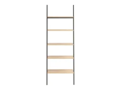 Unidade 5 prateleiras 64x34x185,5 cm castanho-claro e preto PT944139
