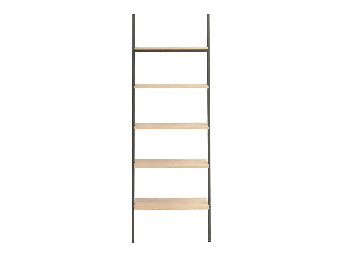 Unidade 5 prateleiras 64x34x185,5 cm castanho-claro e preto PT944139