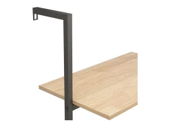Unidade 5 prateleiras 64x35x185 cm castanho-claro e preto