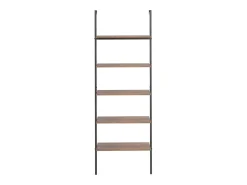 Unidade 5 prateleiras 64x35x185 cm castanho-escuro e preto PT507807