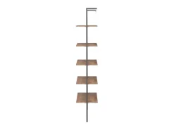 Unidade 5 prateleiras 64x35x185 cm castanho-escuro e preto PT507807