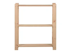 Unidade arrumação 3 prateleiras 80x28,5x90 cm pinho maciço PT627289