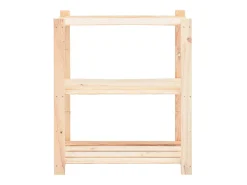 Unidade arrumação c/ 3 prateleiras 80x38x90 cm pinho 150 kg PT599388
